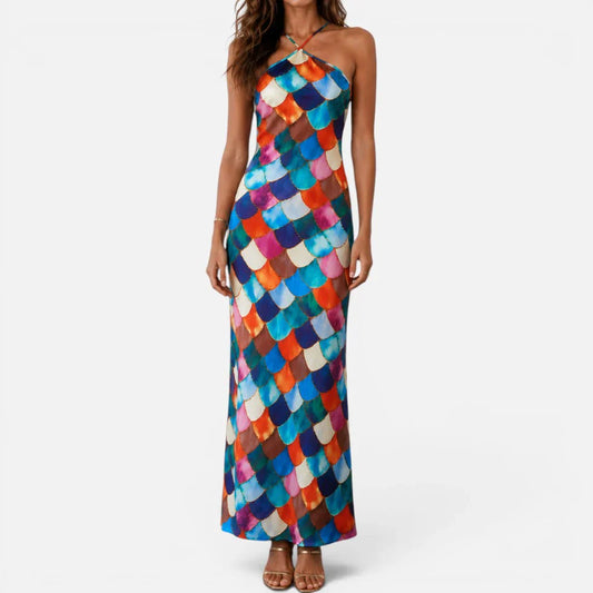 Damen Abendkleid mit Neckholder und figurbetontem Schnitt für festliche Anlässe