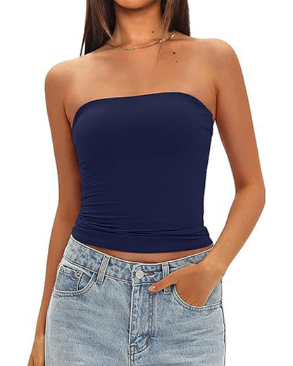 Damen Tanktop schmal geschnitten und ärmellos, Detail des Stoffs