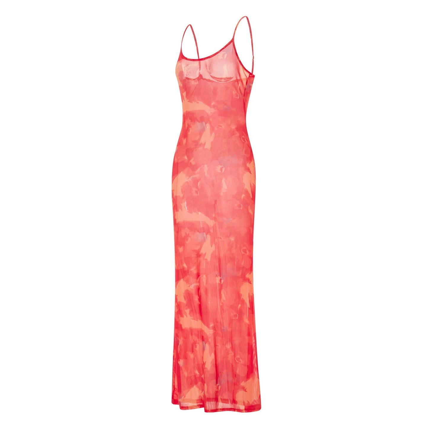 Damen Blumen Maxikleid Sommer Ärmelloses Fließendes Kleid