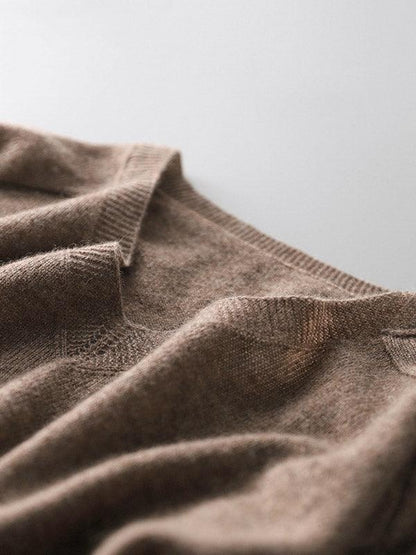 Luxuriöser weicher Kaschmir-V-Ausschnitt-Pullover für Damen