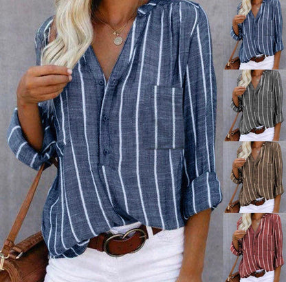 Gestreifte Freizeitbluse für Damen