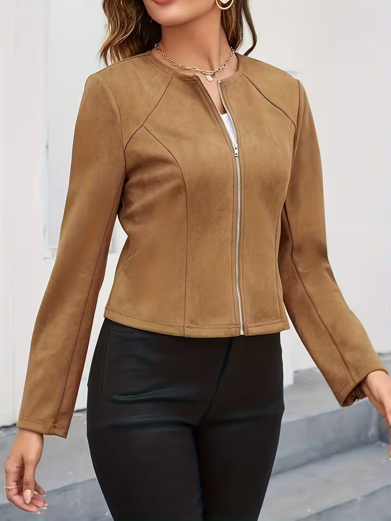 Damen-Wildlederjacke als vielseitige Jacke für stilvolle Outfits