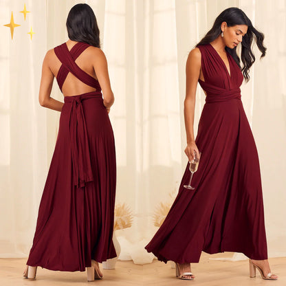 Multifunktionales Stretchwickelkleid für Damen