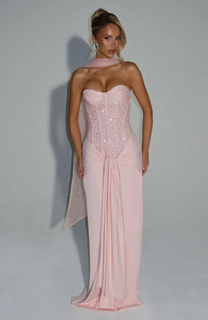 Damen Carina Maxikleid Stilvolles Abendkleid