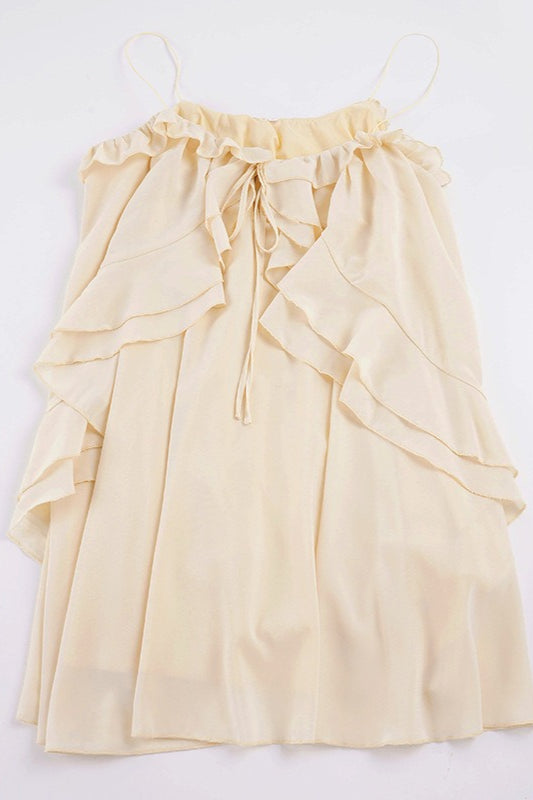Damen Mini Kleid mit unregelmässigem Saum und fliessender A-Linie