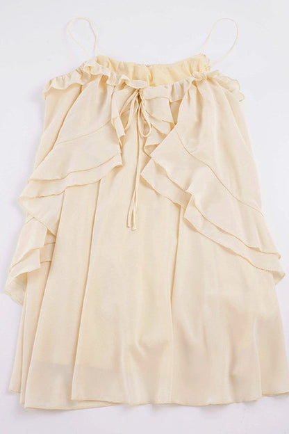 Damen Mini Kleid mit unregelmässigem Saum und fliessender A-Linie