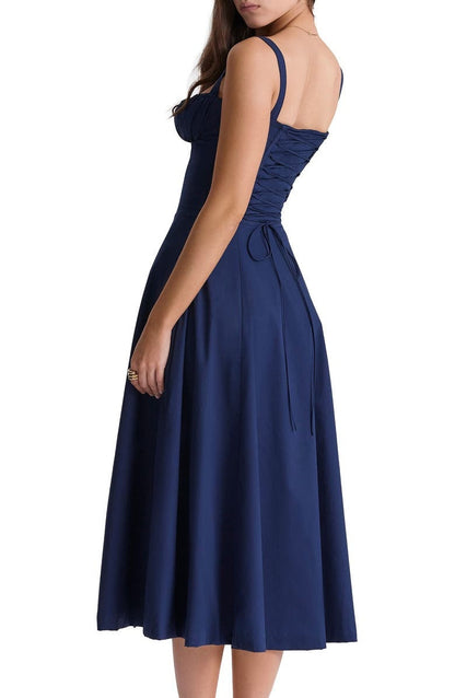 Blumiges Bustier-Midriff-Schnitt-Bodycon-Kleid