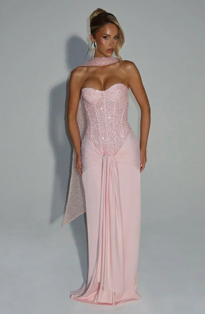 Damen Carina Maxikleid Stilvolles Abendkleid