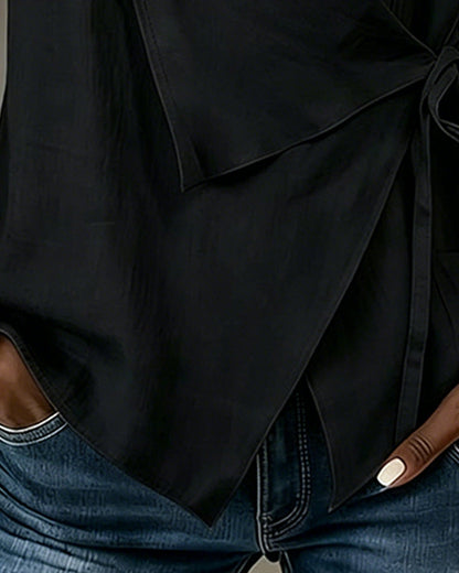 Ärmellose Wickelbluse für Damen
