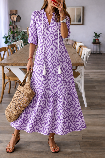 Ärmelloses Maxikleid für Damen mit Taillengürtel