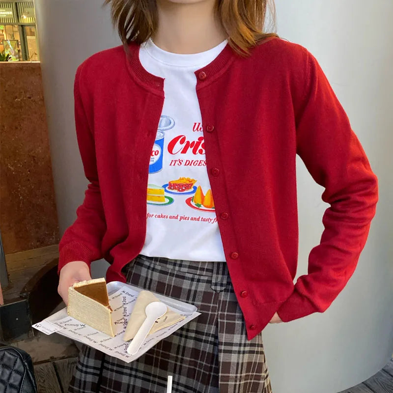 Damen Strick Grobstrick Langarm Cardigan mit lockerem Sitz