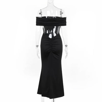 Trägerloses, rückenfreies, sexy Maxikleid