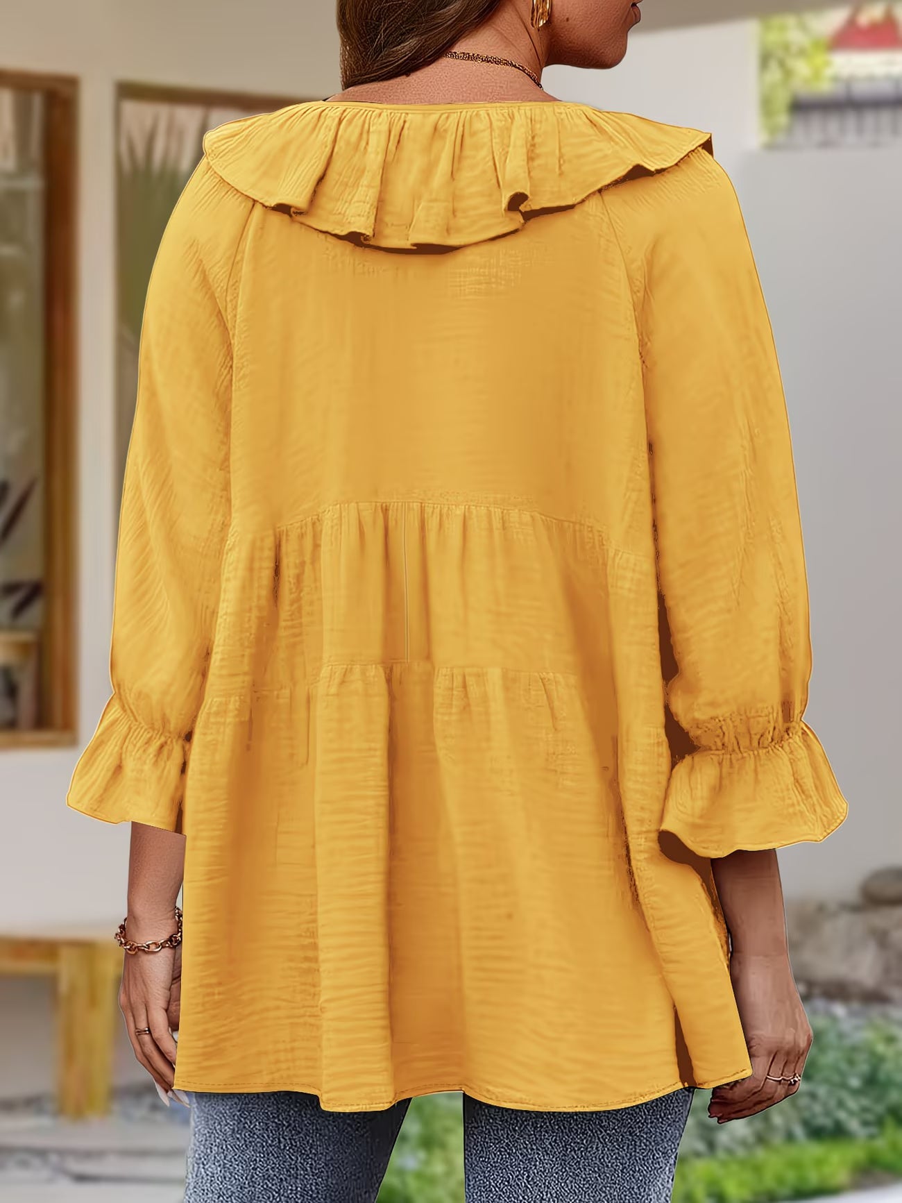 Elegante Bluse mit gerafftem Ausschnitt für Damen