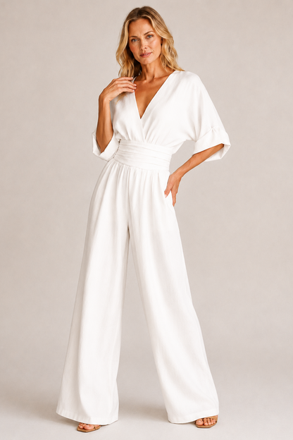 Damen Overall mit dreiviertellangen Ärmeln