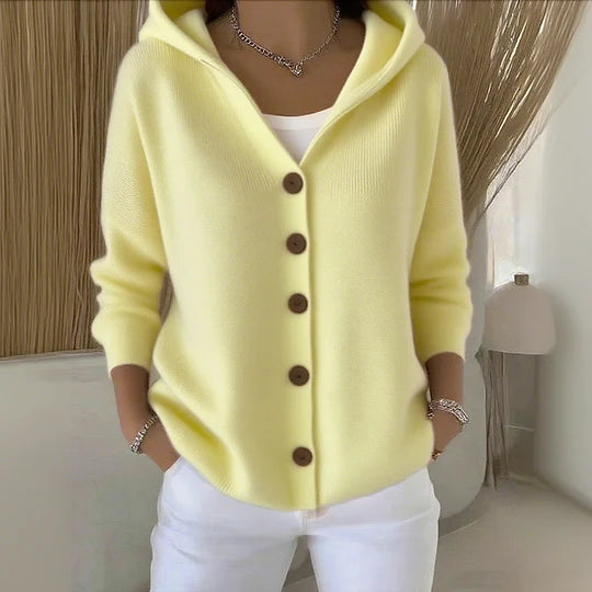 Gemütliche Damen Baumwollcardigan mit langen Ärmeln