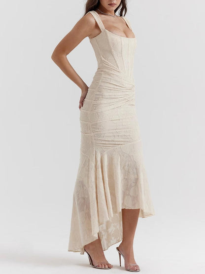 Maxikleid mit Glockenblumenmuster