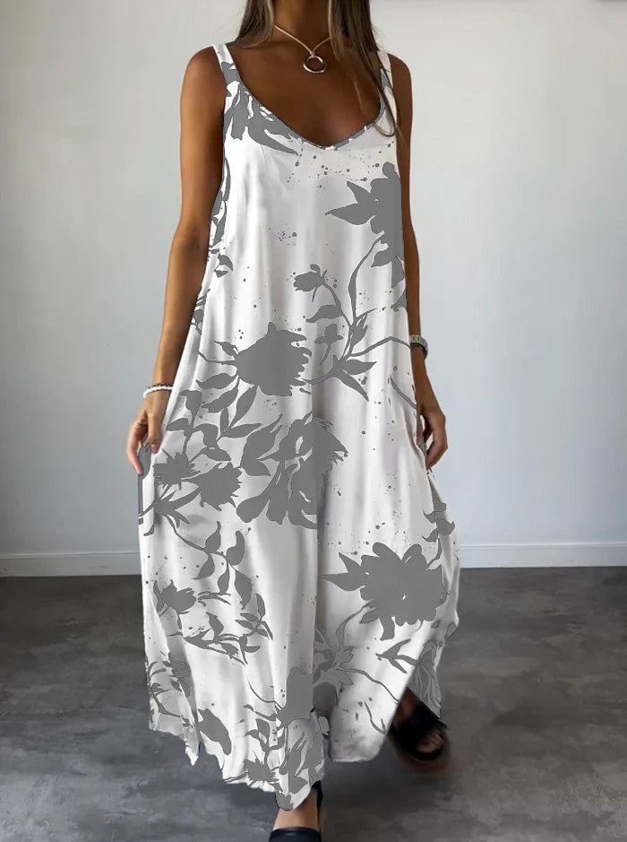 Modisches bedrucktes Damenkleid