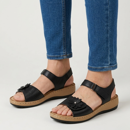Damen Sandalen mit komfortablem floralem Design