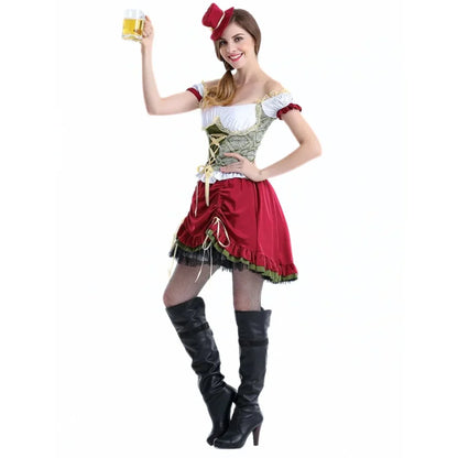 Seitenansicht des Damen-Dirndls mit taillierter Passform