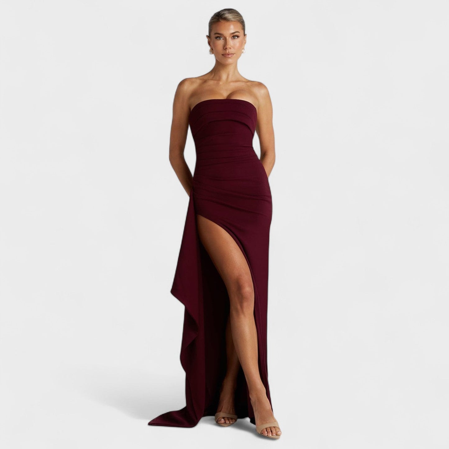 Elegantes fließendes Maxikleid
