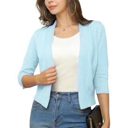 Vielseitiger kurzer Damen-Cardigan mit offenem Design