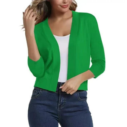 Leichte Damen-Strickjacke mit offener Vorderseite