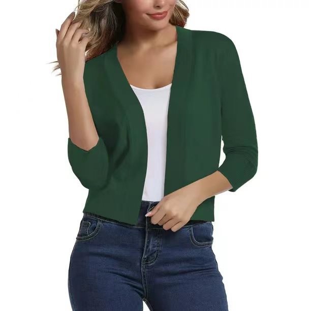 Offener Damen-Cardigan in kurzer Länge für Büro und Freizeit