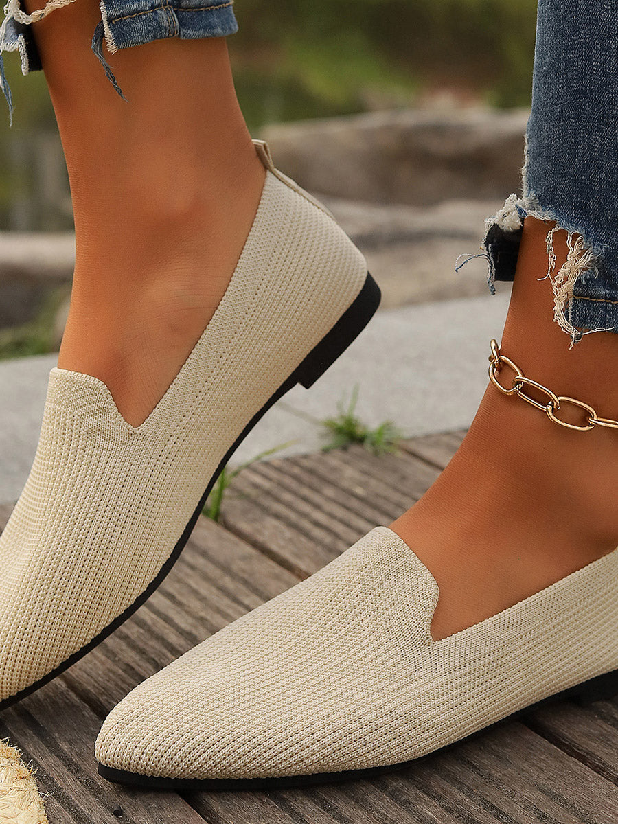 Damen Ballerinas unifarben, Paaransicht für Alltag und Freizeit