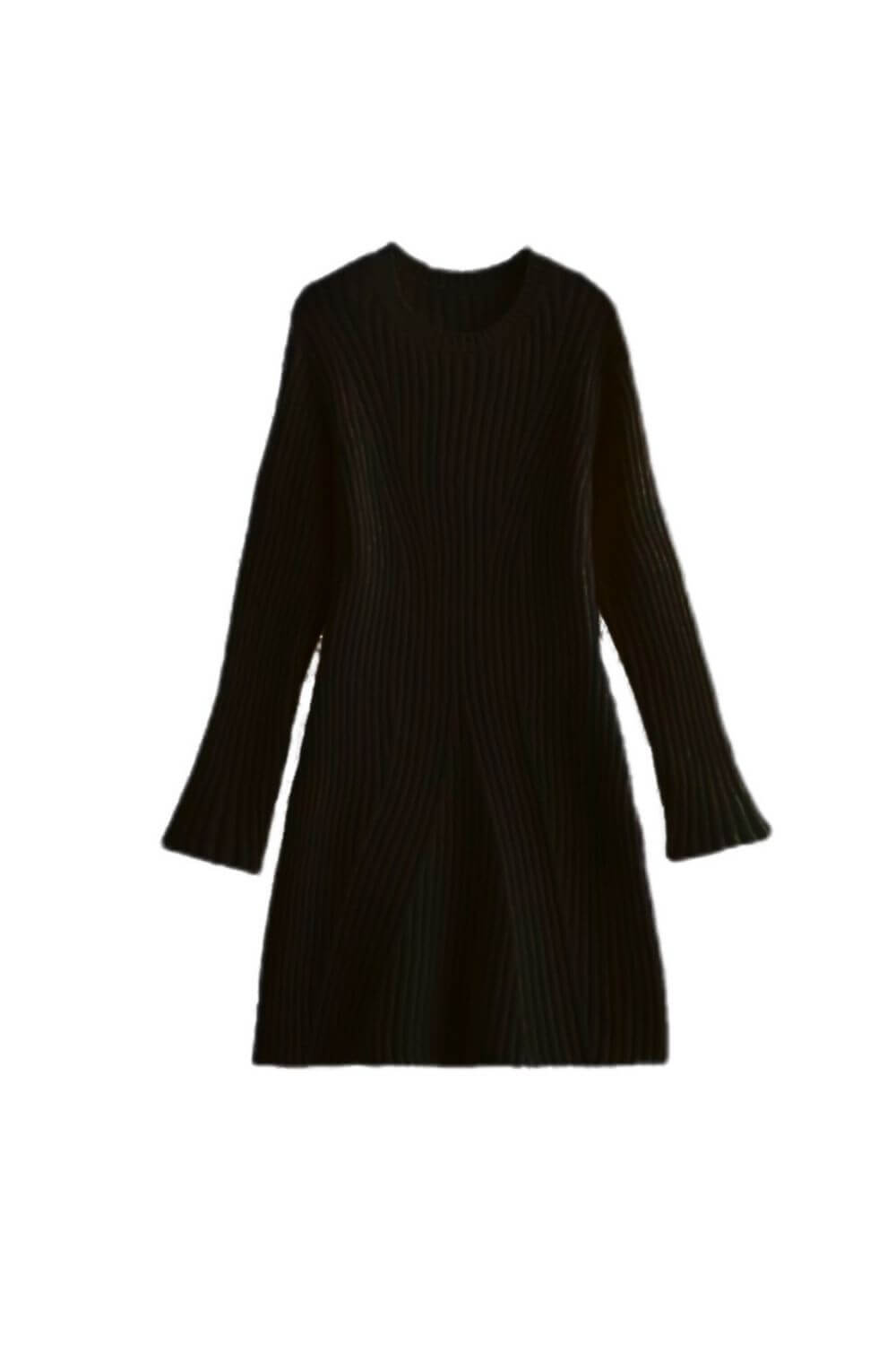 Strukturiertes kurzärmeliges Kleid aus Baumwollmischung
