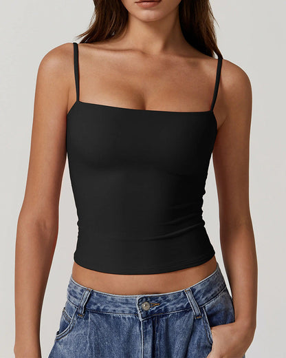 Damen Cami Top aus Baumwollmix in Rückansicht