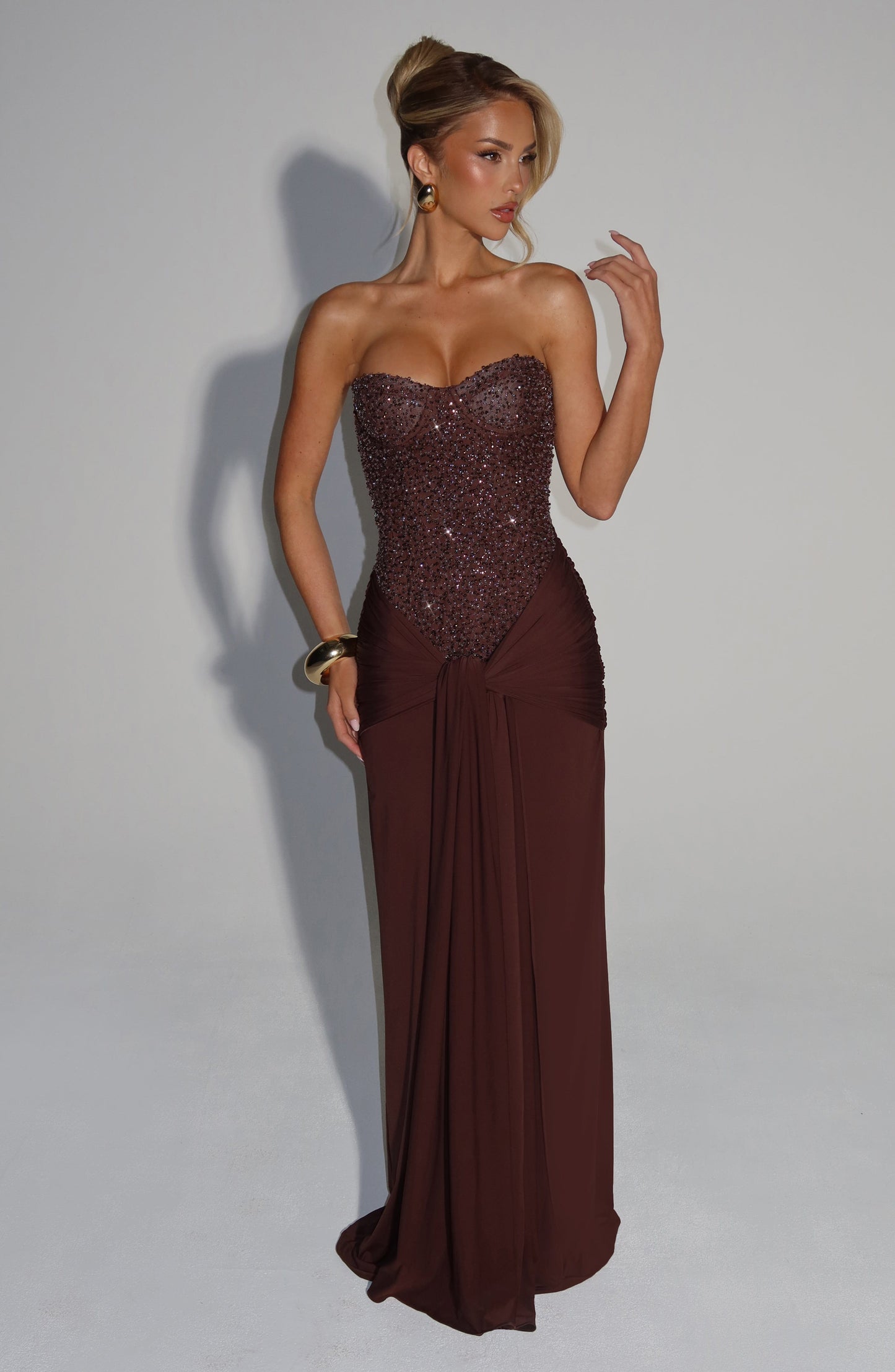 Damen Carina Maxikleid Stilvolles Abendkleid