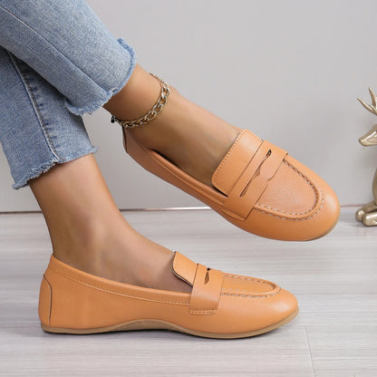 Damen Lederloafer, klassische Loafers für Büro & Alltag, bequem, elegant