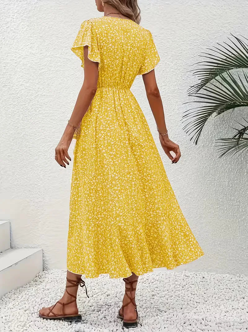Florales Wickelkleid für Damen