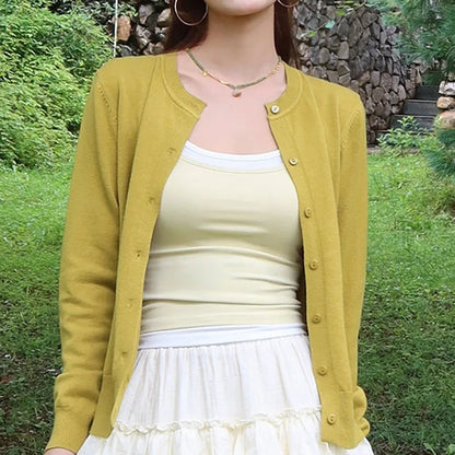 Damen Strick Grobstrick Langarm Cardigan mit lockerem Sitz
