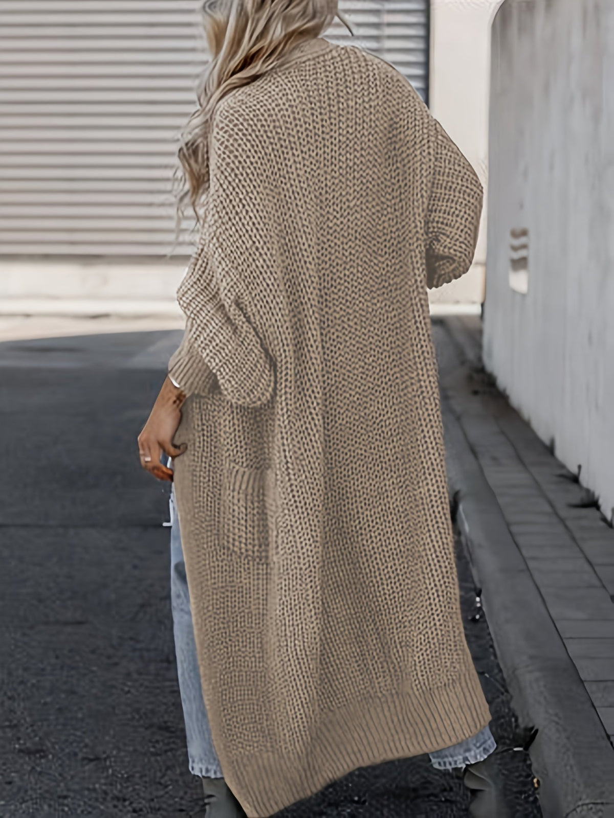 Damen-Cardigan mit langen Ärmeln und schlichtem Design