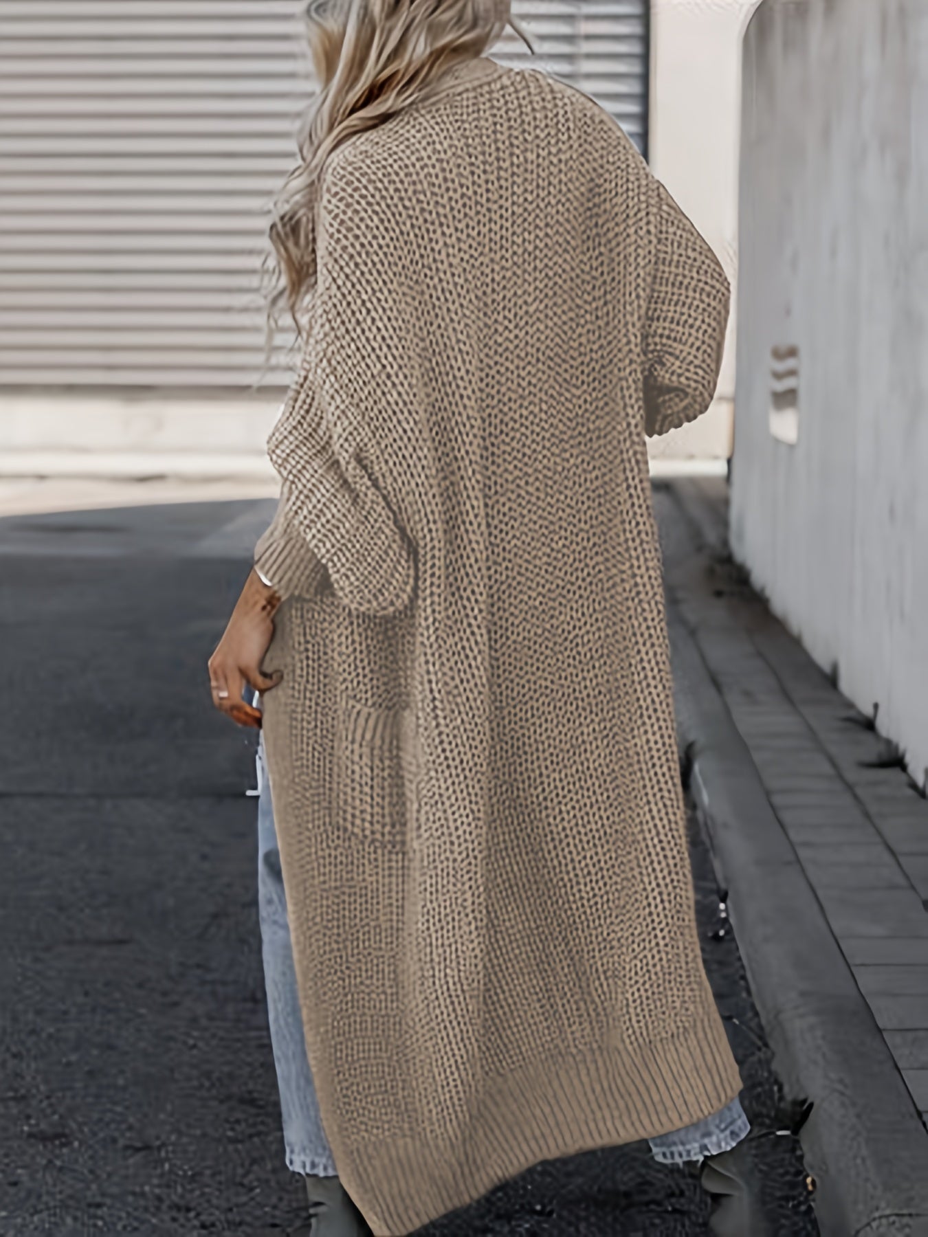 Damen-Cardigan mit langen Ärmeln und schlichtem Design