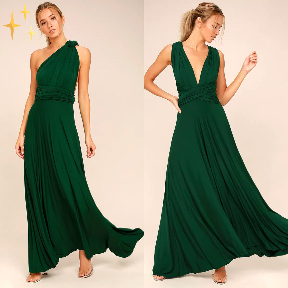 Multifunktionales Stretchwickelkleid für Damen