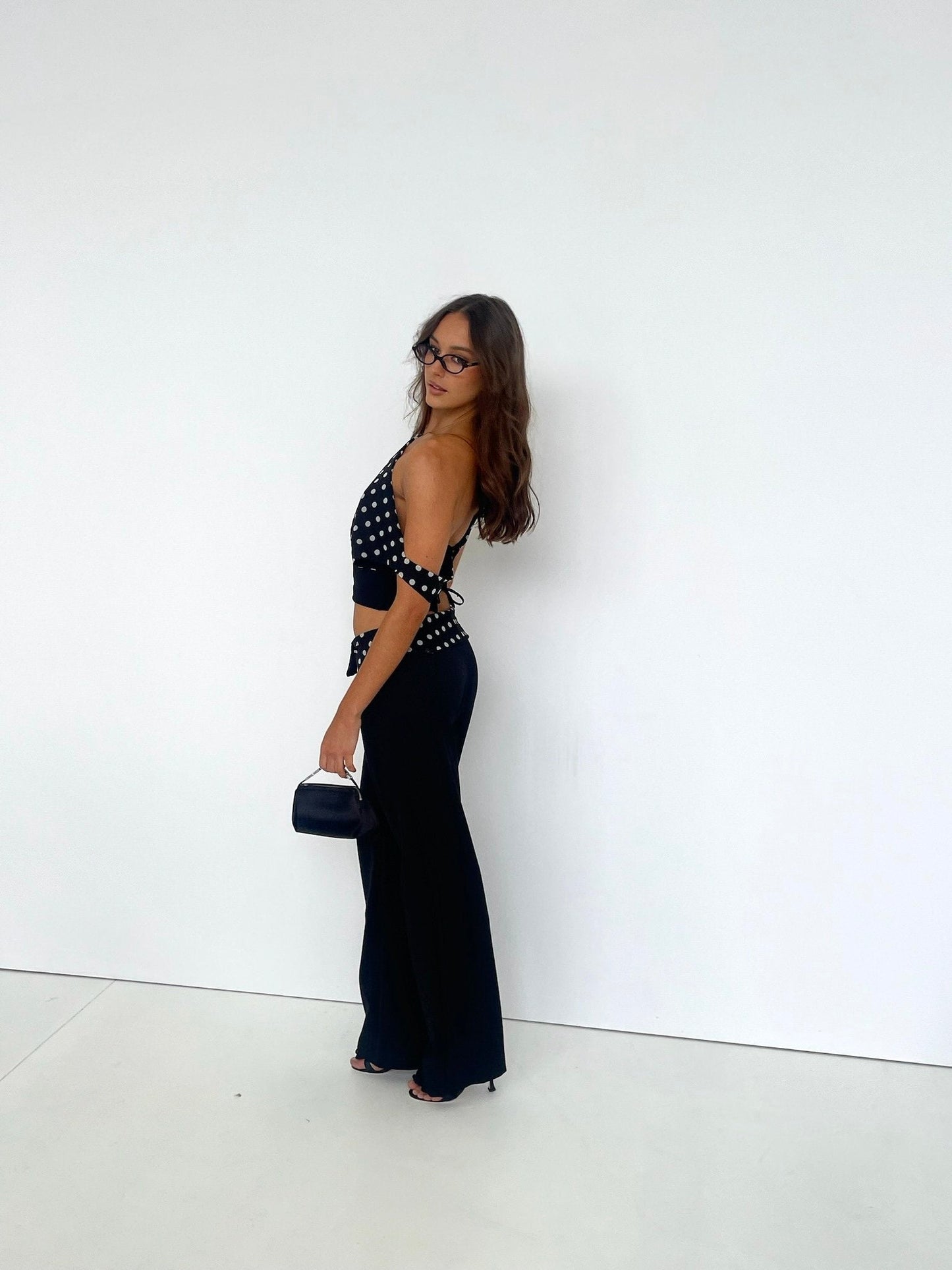 Tessa Crop-Top mit Polka Dots