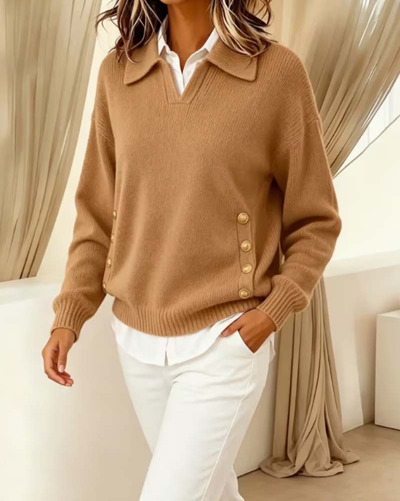 Damenpullover mit Reverskragen als vielseitiges Outfit für den Alltag
