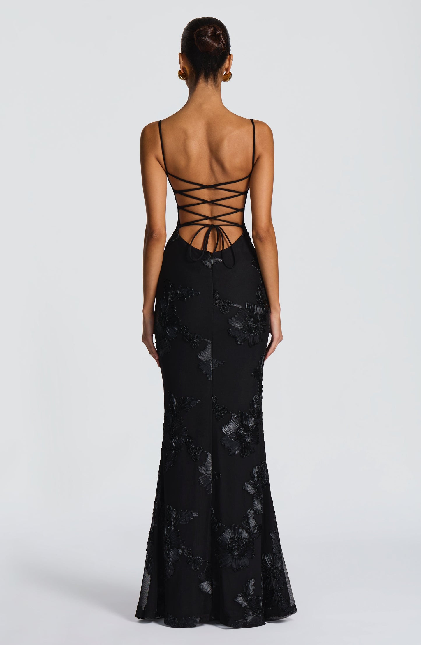 Damen Velours Maxikleid