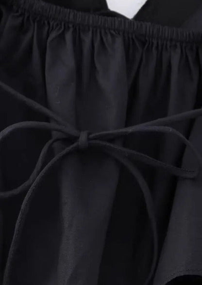 Damen Schwarzes Geripptes Stricktop Arabella