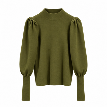 Eleganter Damenpullover mit modischen Puffärmeln