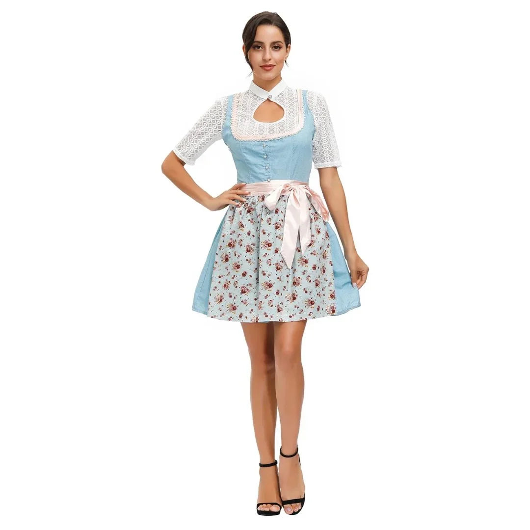 Damen Dirndl Kleid Bayerischer Stil