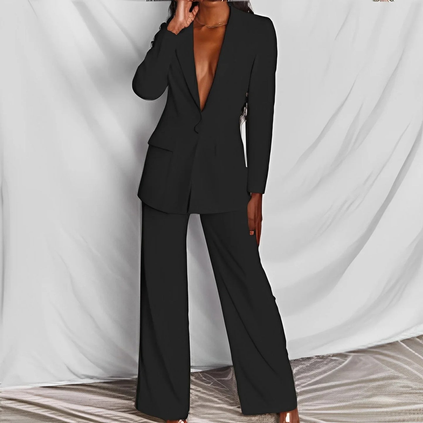 Hosenanzug Damen | 3-teiliges Set – Blazer, Weste & Hose