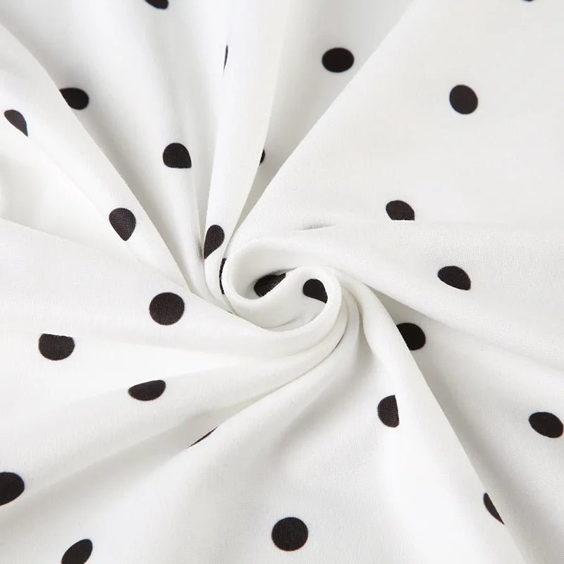 Ärmelloses Maxikleid mit Polka-Dots