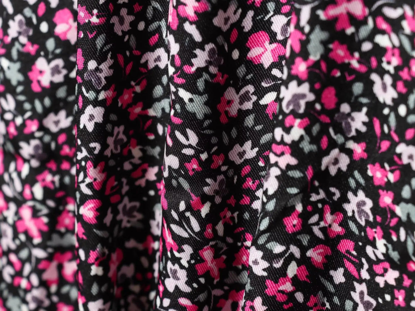 Damen V-Ausschnitt Blumiger Chiffon Unterkleid Ärmelloses Sommerkleid
