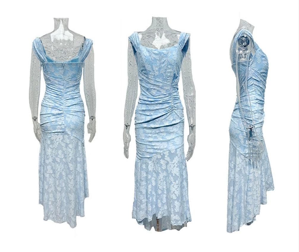 Maxikleid mit Glockenblumenmuster