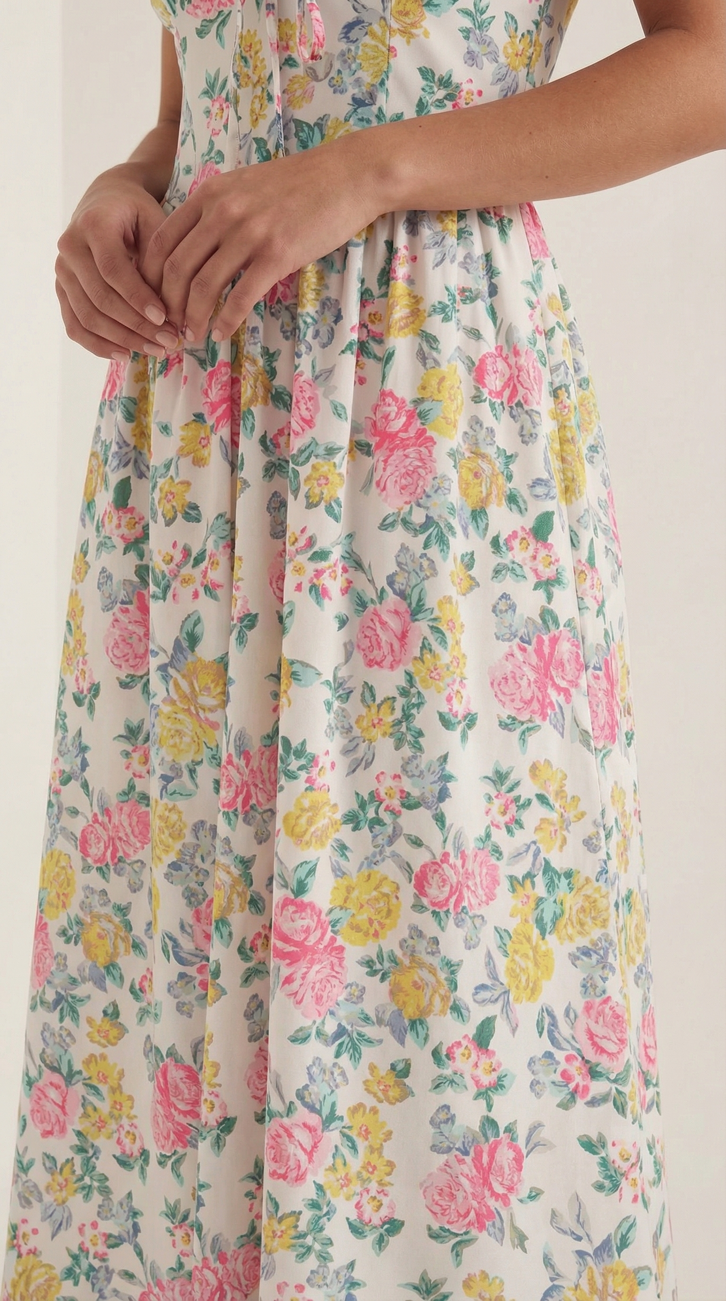 Damen Korsett Midi Sommerkleid