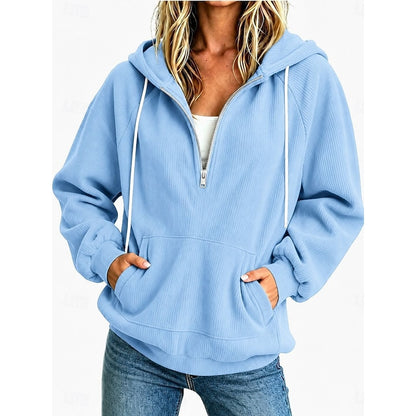 Damen Hoodie Mit Halbzip Regular Fit