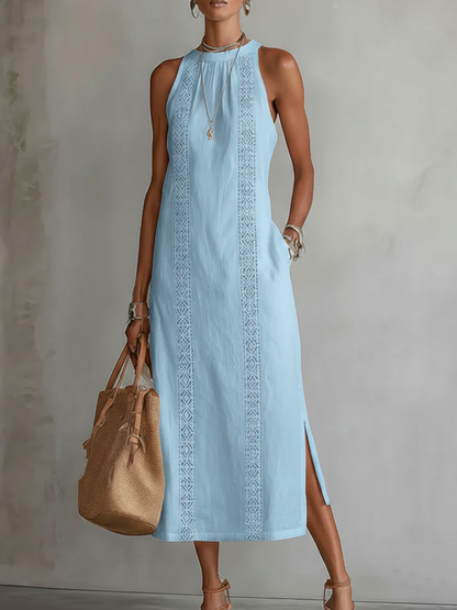 Luftiges Leinen-Midikleid für Damen